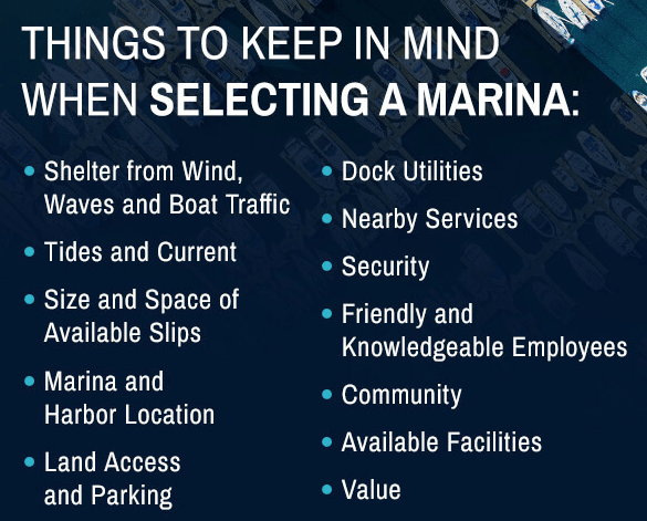 how to select a marina